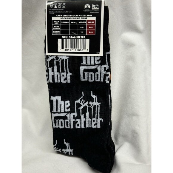The Godfather Movie Graphics Socks Set Of 2 Crew Length Don Vito Corleon… - Picture 2 of 5